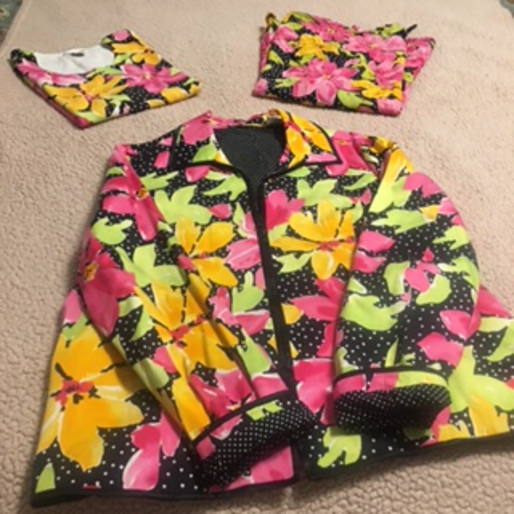 3 Piece Vintage Laura Ashley Skirt Set  * PLEASE READ*  Size L & 12 P Skirt